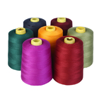 100%のバージンによって回される多着色された縫う糸、編む編むポリエステル中心によって回される糸