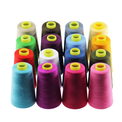 ストック 卸売 固い色 染色 スプーン 100% ポリエステル 繊維 異なる色 40/2 ポリエステル 縫製糸